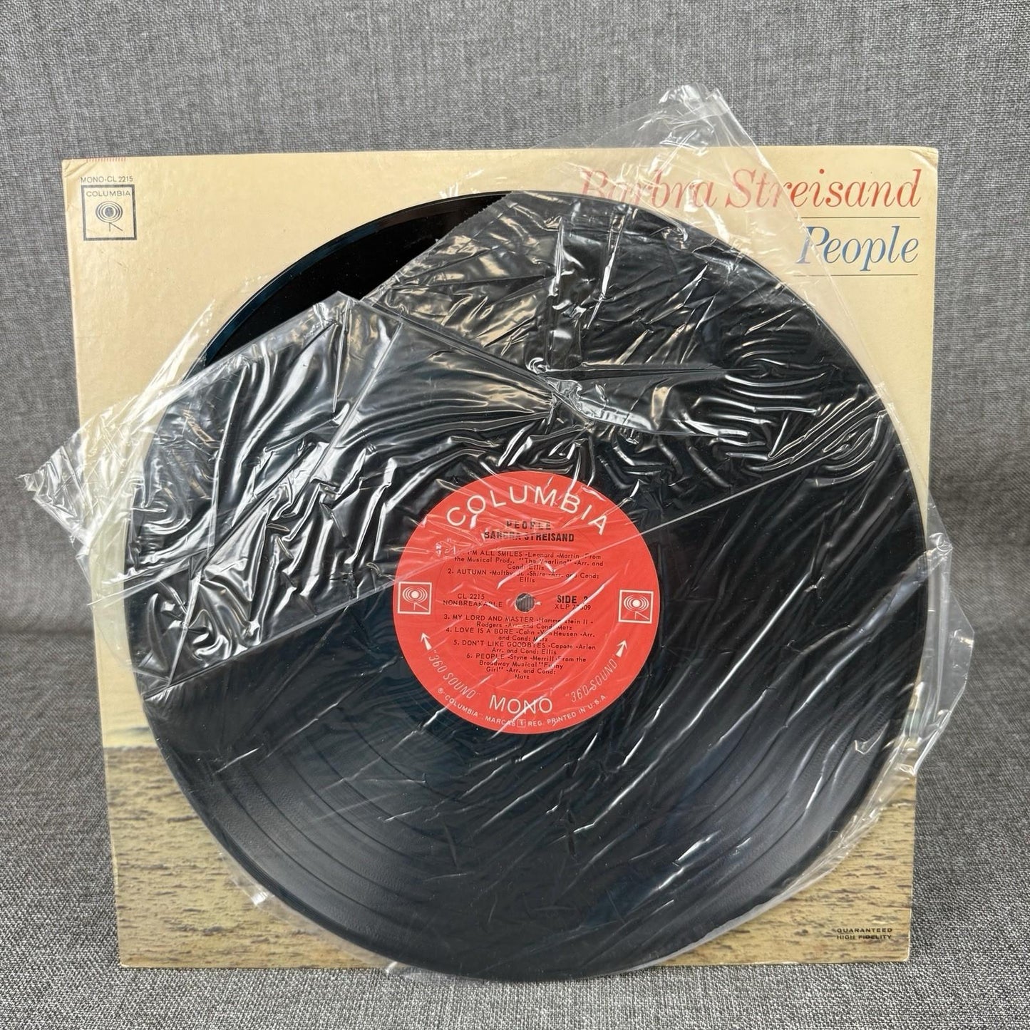 Lot of 2 Barbra Streisand - People / Greatest Hits LP Vinyl Records -NEAR MINT
