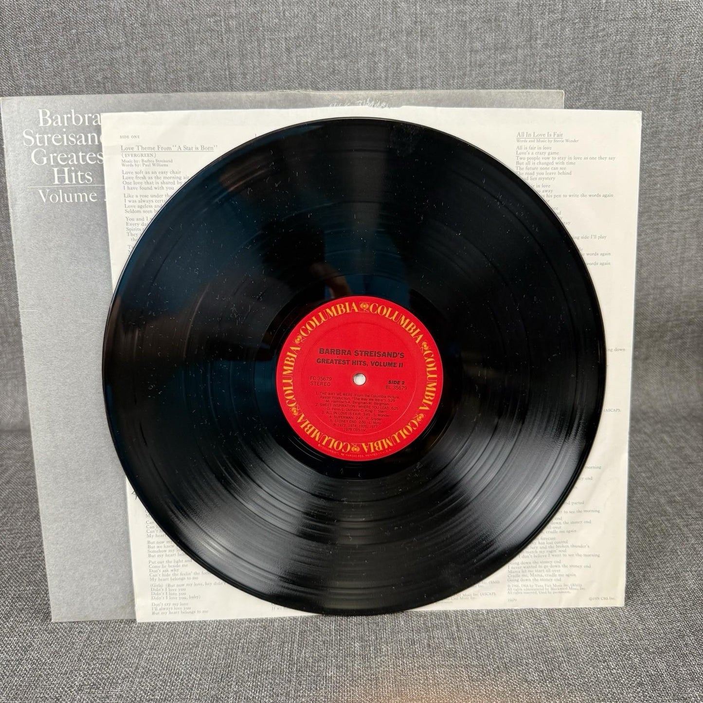 Lot of 2 Barbra Streisand - People / Greatest Hits LP Vinyl Records -NEAR MINT