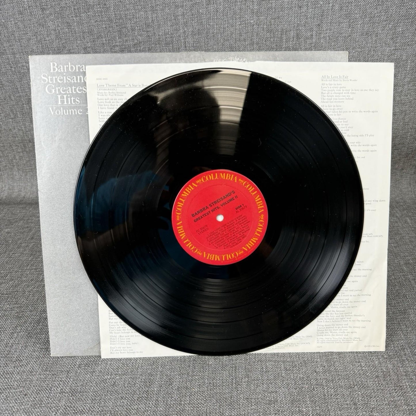 Lot of 2 Barbra Streisand - People / Greatest Hits LP Vinyl Records -NEAR MINT