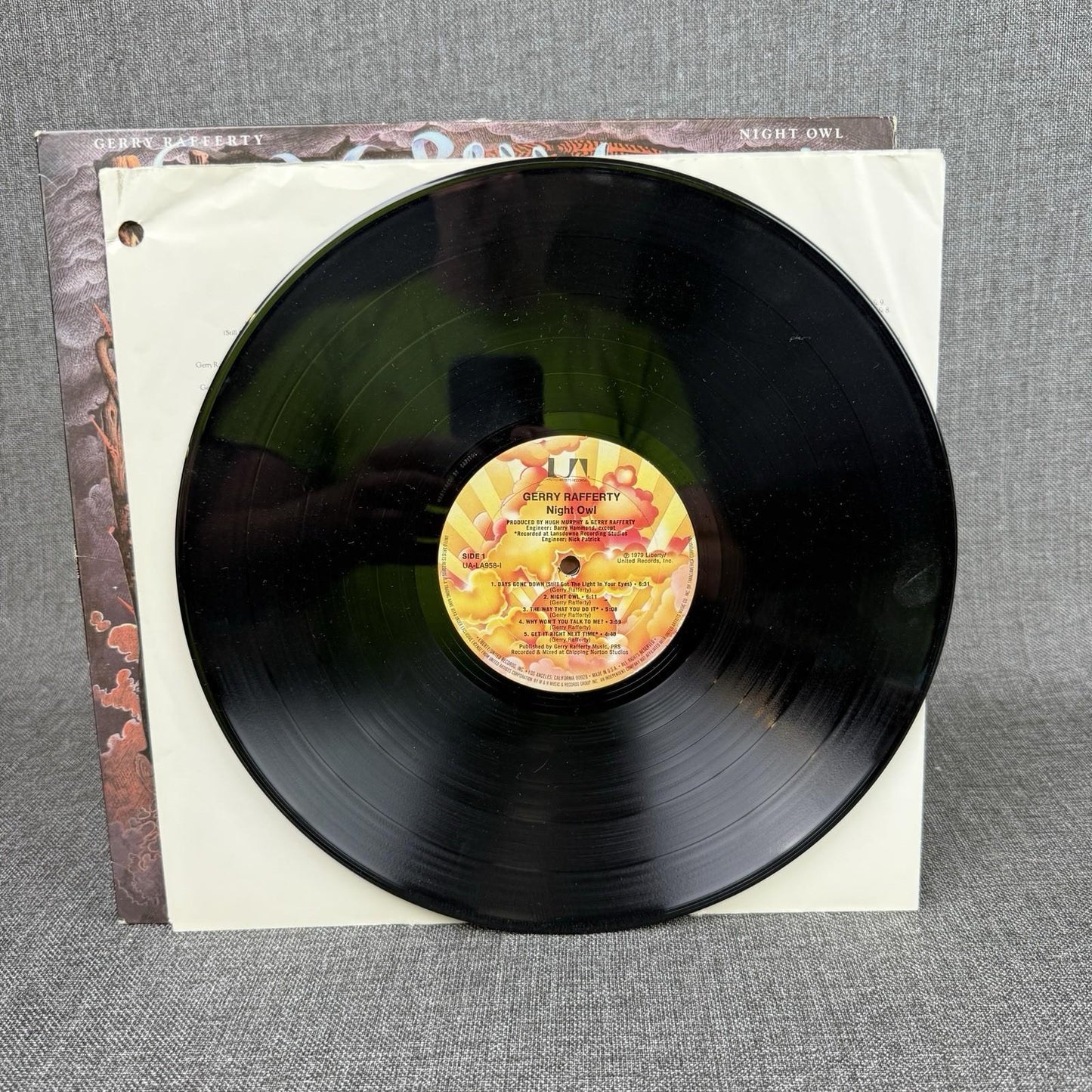 Night Owl by Gerry Rafferty Vinyl Record - EXCELLENT