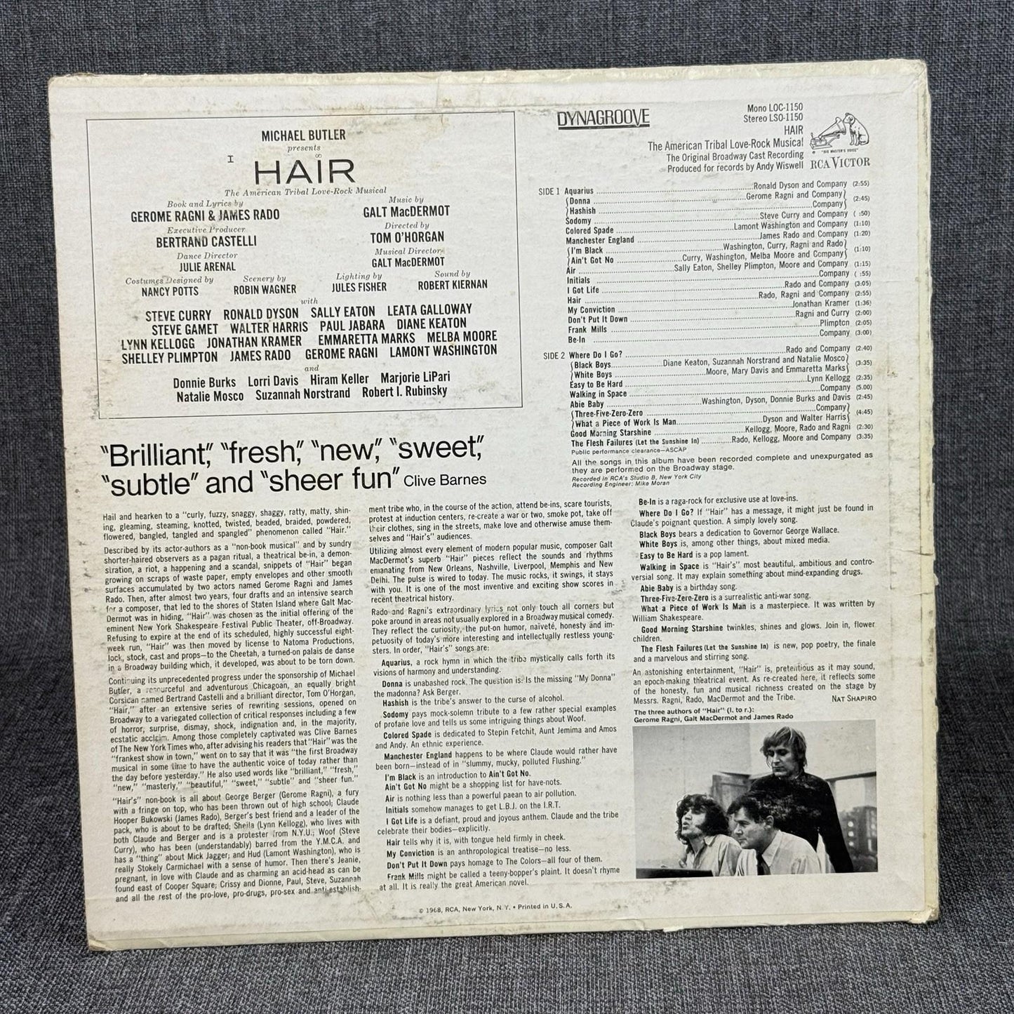 Hair American Tribal Love Rock Musical LP Vinyl Record Album- VERY GOOD