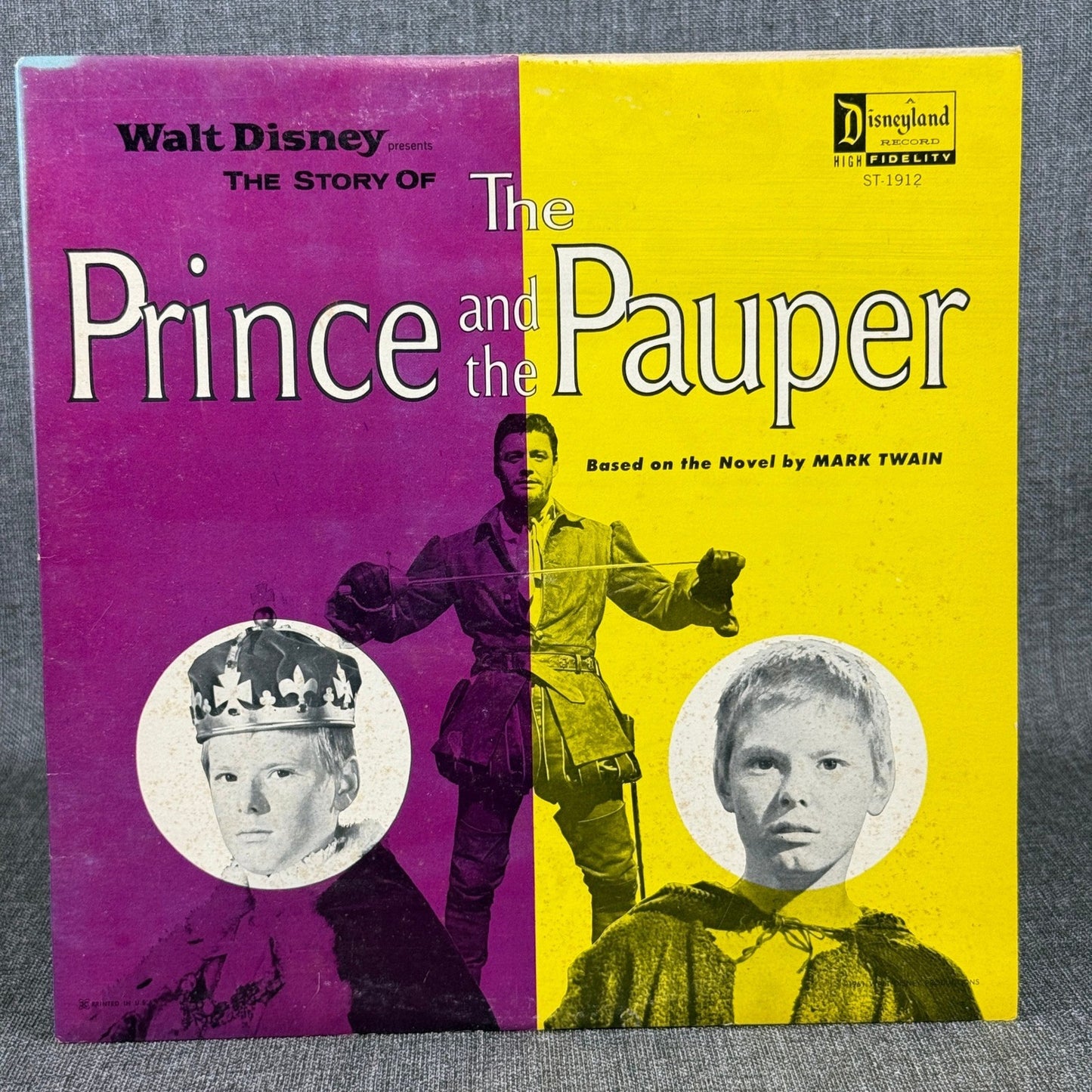 Walt Disney The Story of Prince and the Pauper Disneyland Record LP Vinyl