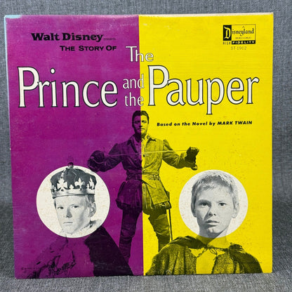 Walt Disney The Story of Prince and the Pauper Disneyland Record LP Vinyl