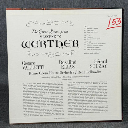 Werther Opera Record Massenet Great Scenes Metropolitan Opera RCA Living Stereo
