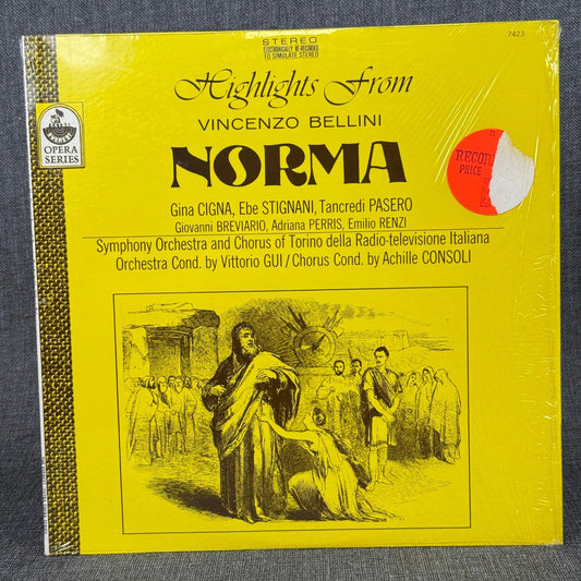 Vincenzo Bellini NORMA Highlights From Opera Series Vinyl Record Album NEAR MINT