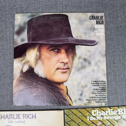 Charlie Rich Vinyl Record Lot of 4 Behind Closed Doors Fully Realized Swingin'