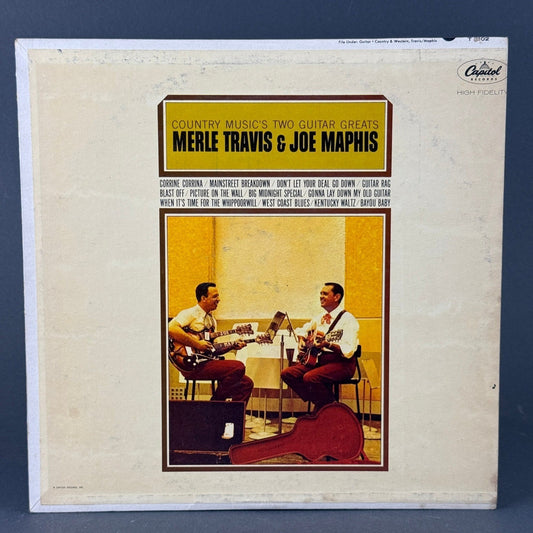 Merle Travis Joe Maphis Vinyl Record LP 12" Country Mono T-2102 Excellent