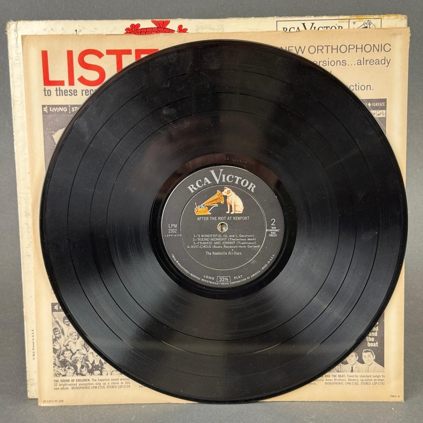 RCA Victor After the Riot at Newport Vinyl Record 12" Jazz LPM-2302 Mono Ex