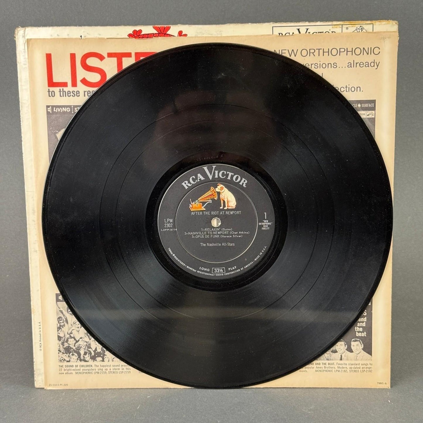 RCA Victor After the Riot at Newport Vinyl Record 12" Jazz LPM-2302 Mono Ex