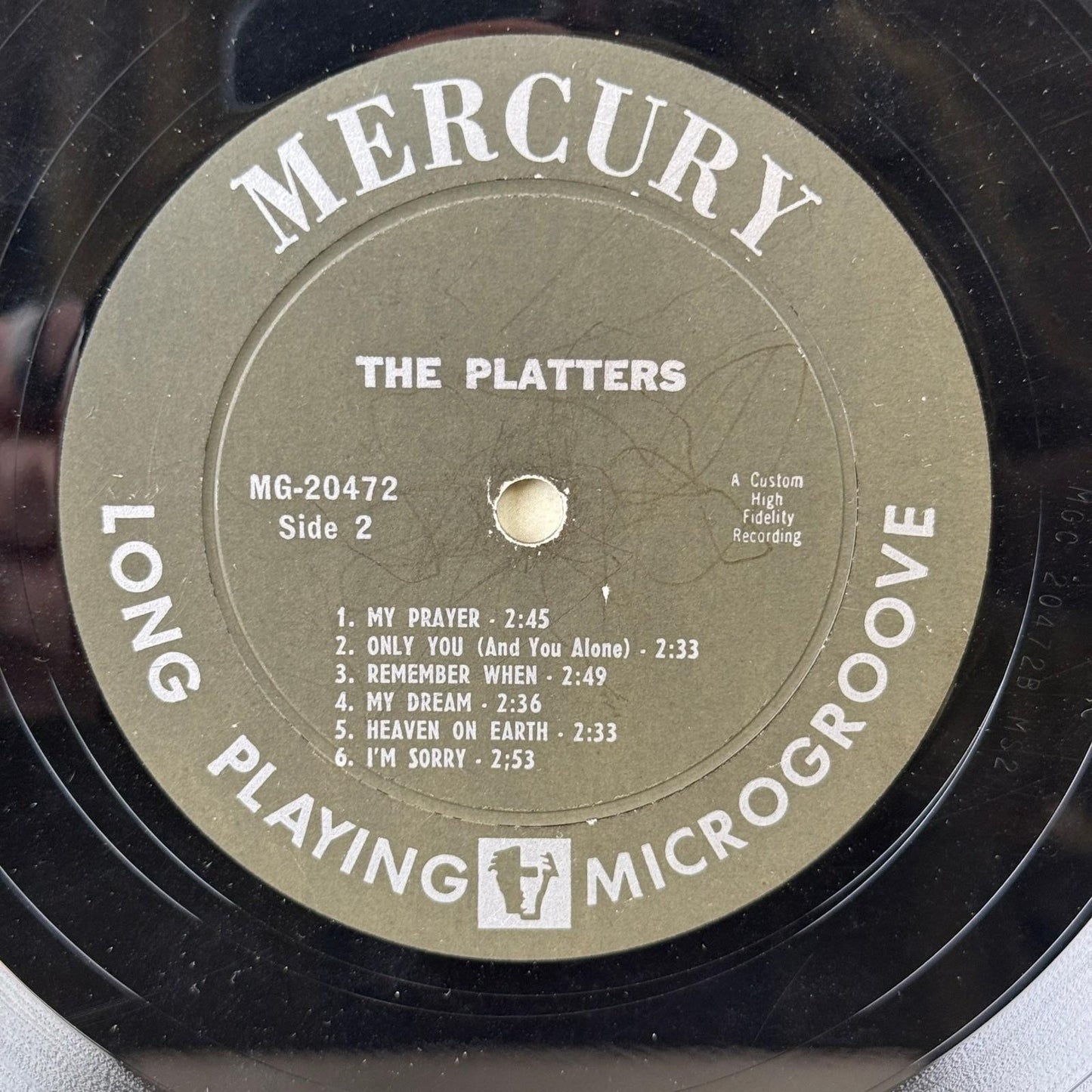 The Platters Encore Of Golden Hits Vinyl LP 12" Black EX MG-20472 Mercury