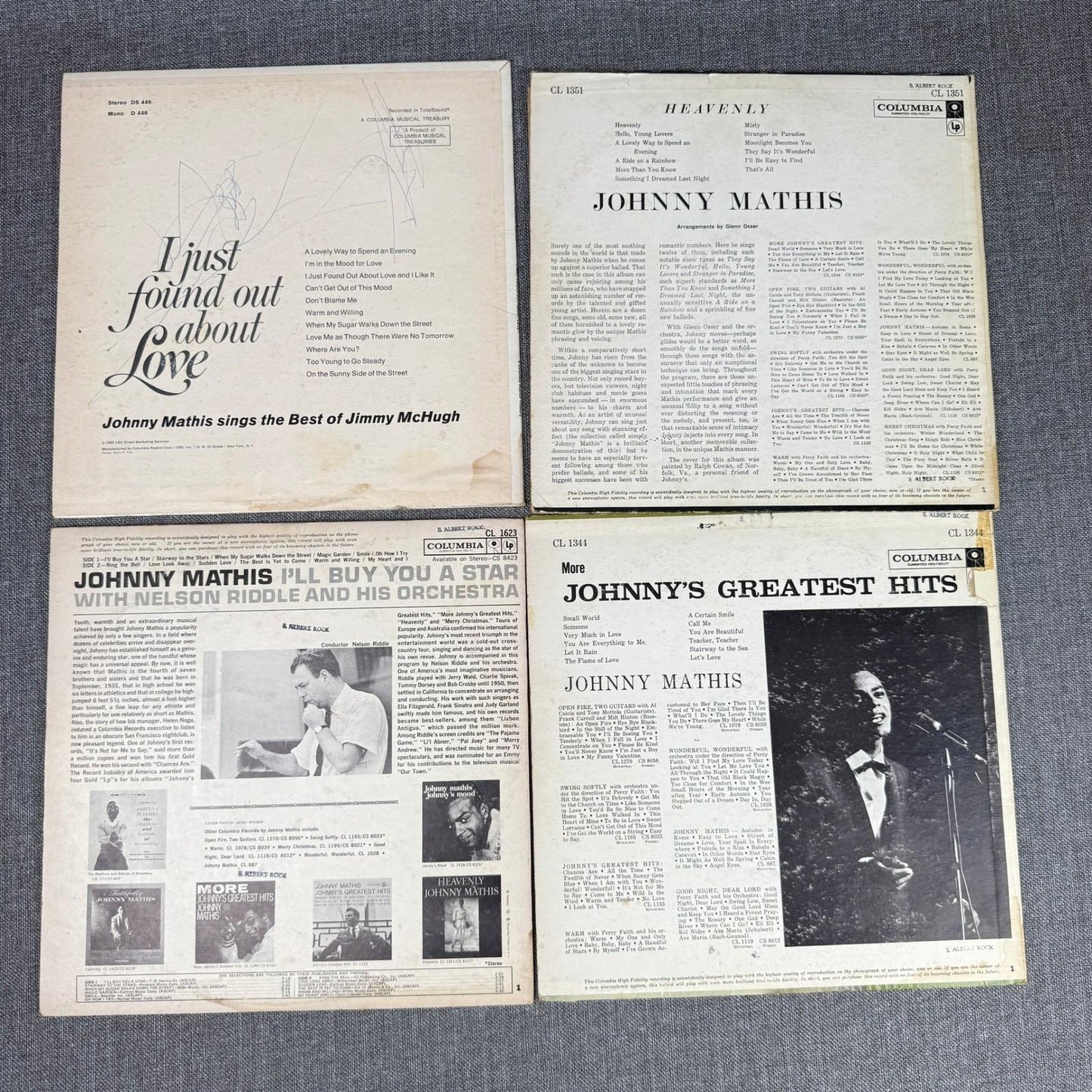 Lot of 4 Johnny Mathis Vinyl Records