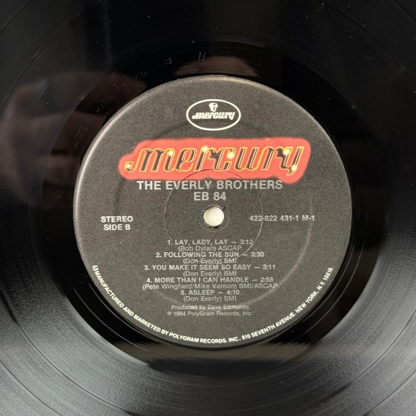 The Everly Brothers EB 84 Vinyl Record LP 12"1984 Mercury - NEAR MINT