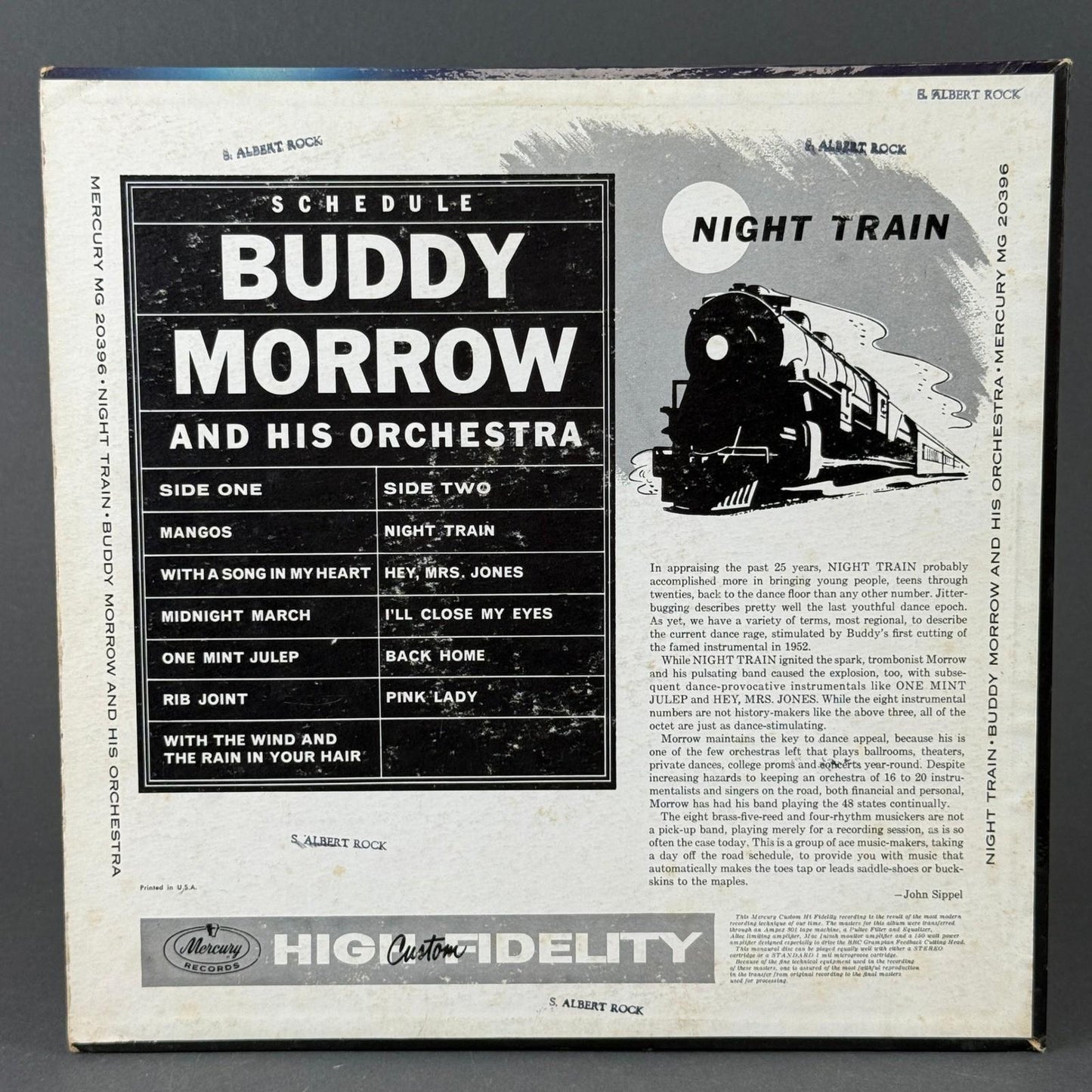 Mercury Night Train Vinyl LP Buddy Morrow Orchestra MG-20396 Jazz Big Band - EXC