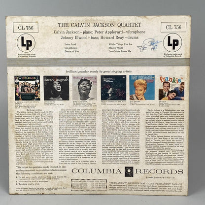 The Calvin Jackson Quartet Self Titled Vinyl Columbia Records Six Eye (6 Eye)