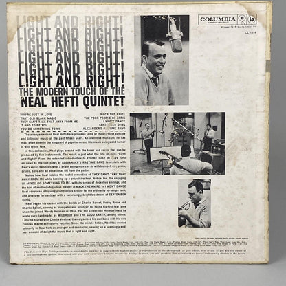 Light and Right! - Neal Hefti Quintet, Columbia Records Six Eye (6 Eye) Vinyl