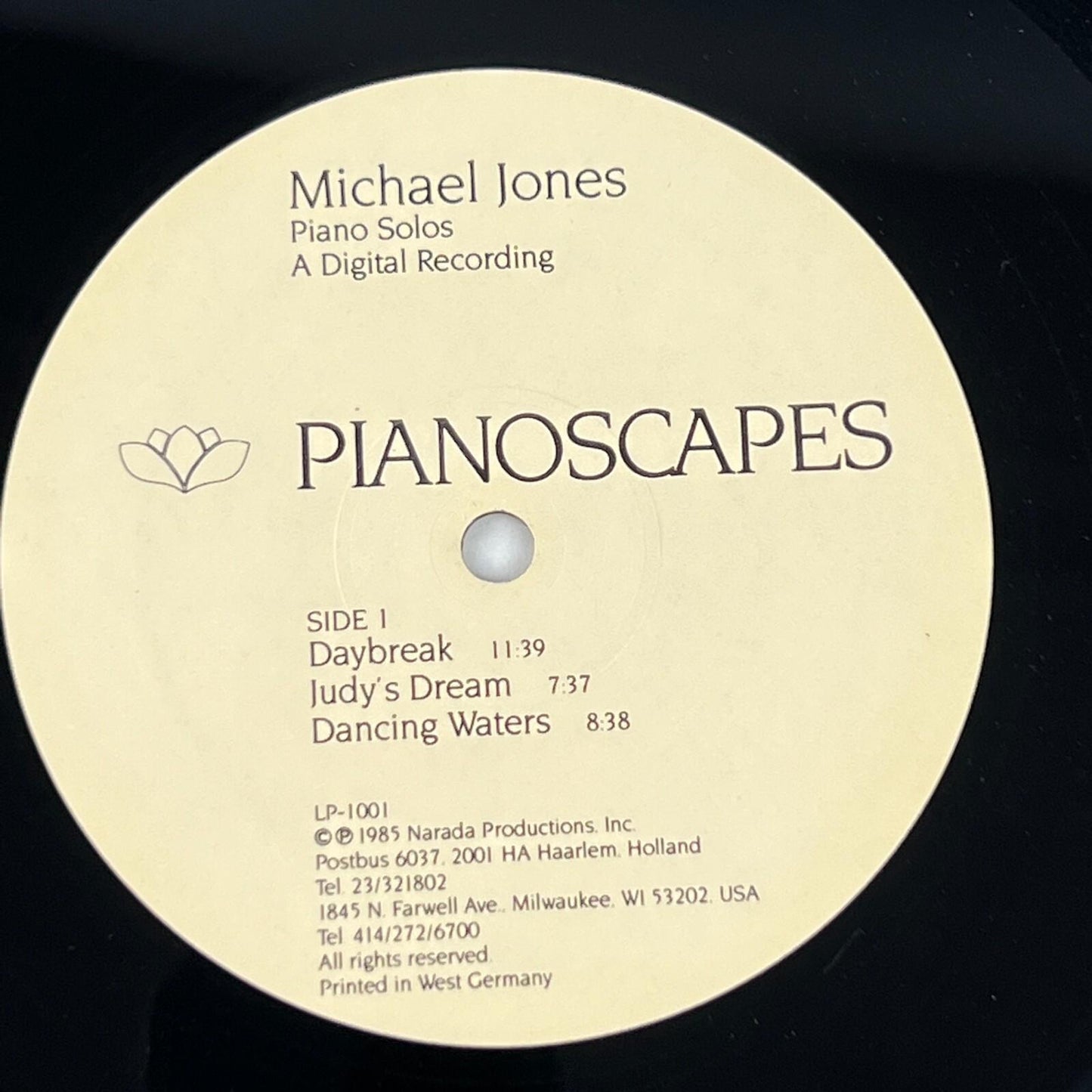Michael Jones - Pianoscapes Vinyl Record, Near Mint Condition