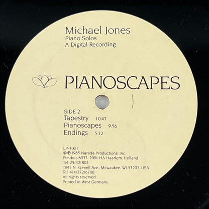 Michael Jones - Pianoscapes Vinyl Record, Near Mint Condition