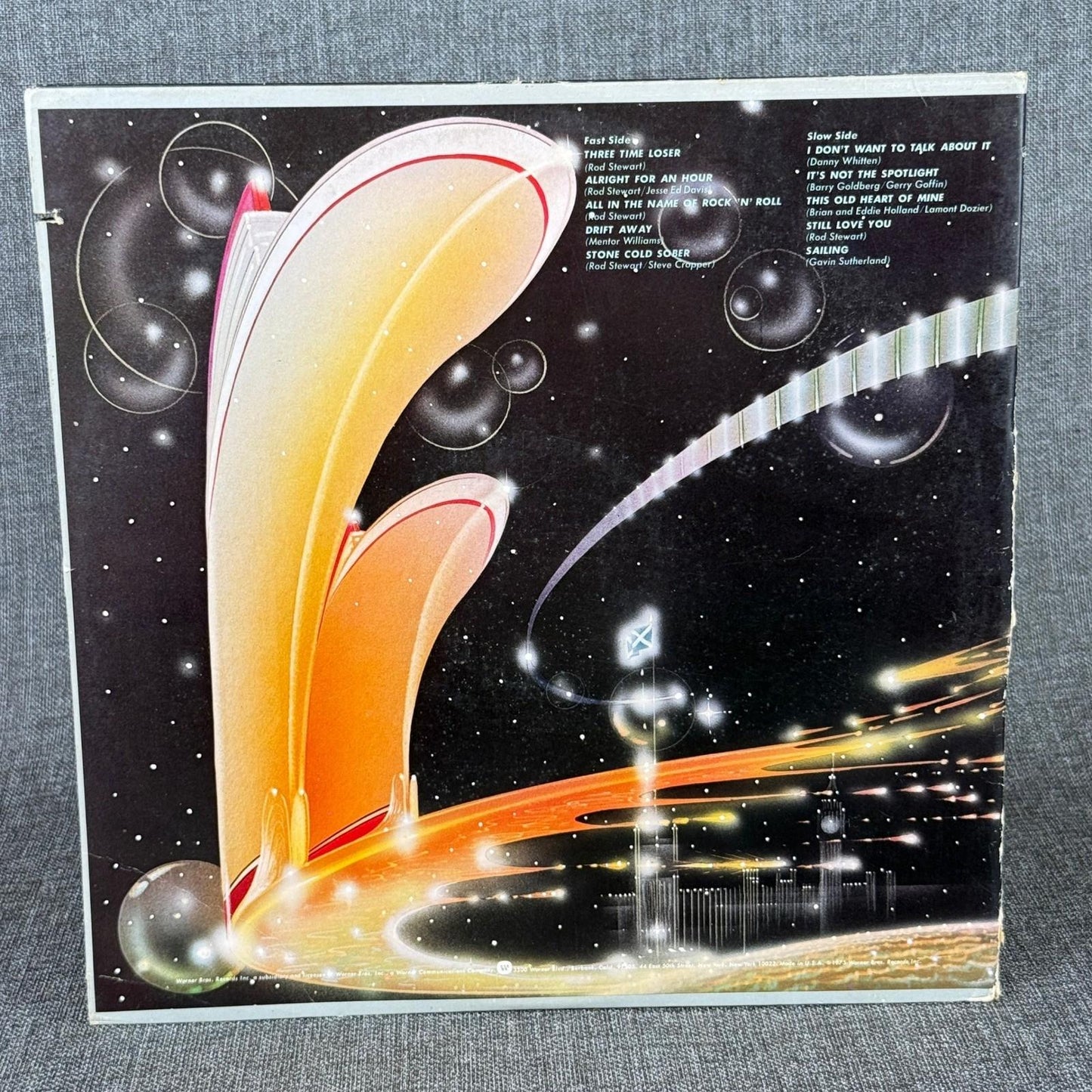 Rod Stewart Atlantic Crossing Vinyl Record LP 1975 Burbank Home Of Warner Bros