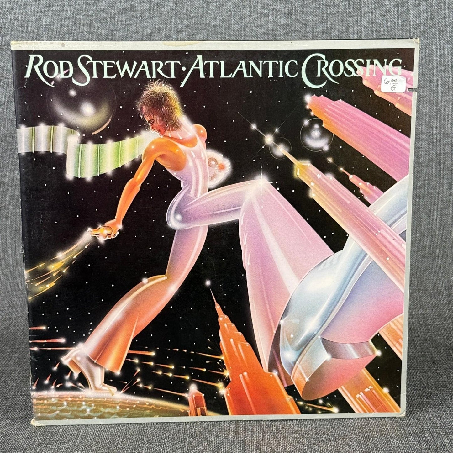 Rod Stewart Atlantic Crossing Vinyl Record LP 1975 Burbank Home Of Warner Bros