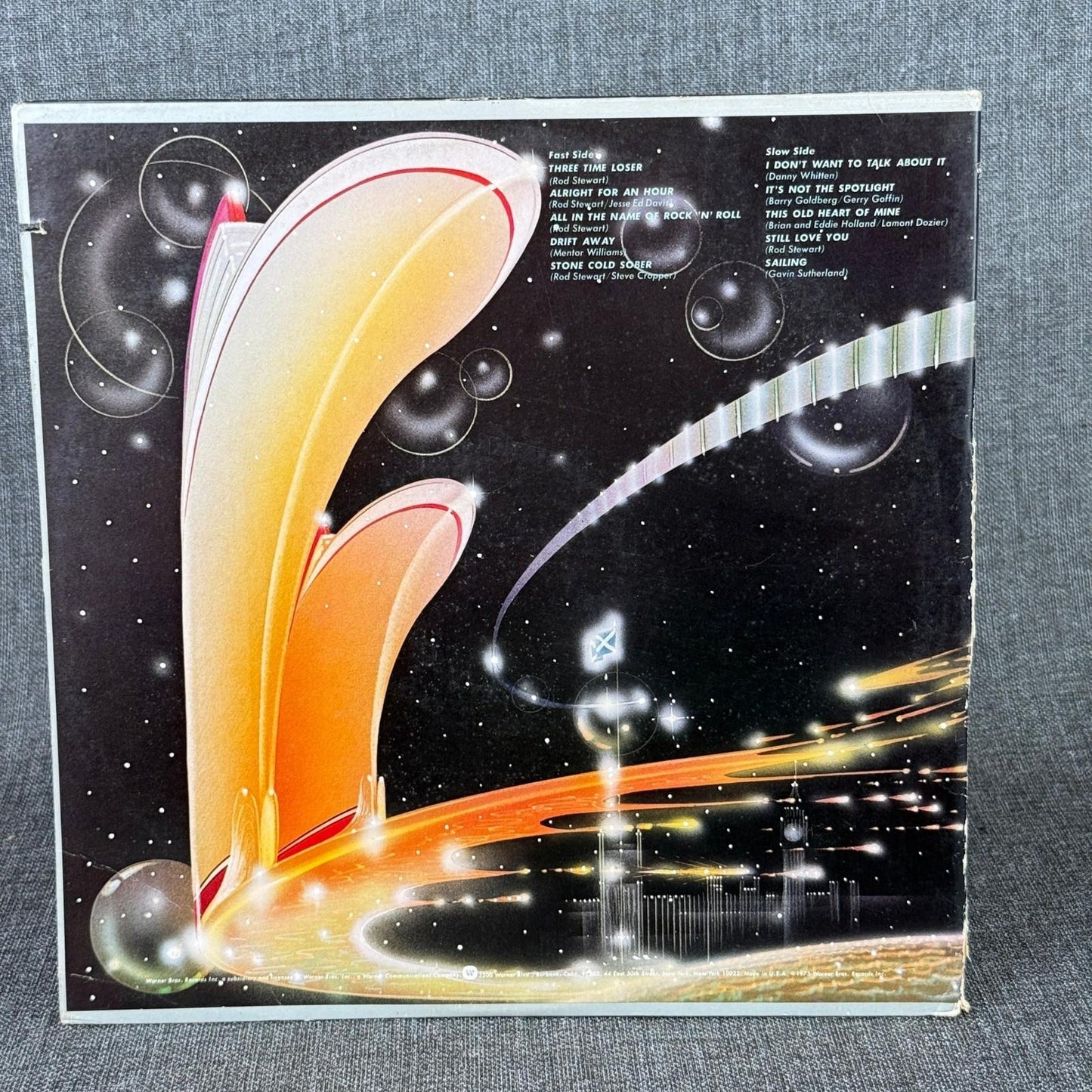 Rod Stewart Atlantic Crossing Vinyl Record LP 1975 Burbank Home Of Warner Bros