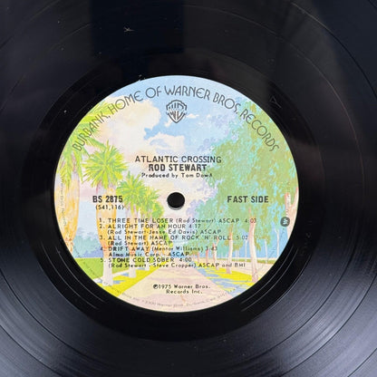 Rod Stewart Atlantic Crossing Vinyl Record LP 1975 Burbank Home Of Warner Bros
