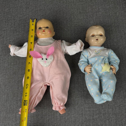 Lot of 2 Vintage Ideal Baby Doll Heads on Replacement Bodies