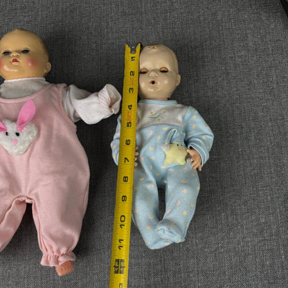 Lot of 2 Vintage Ideal Baby Doll Heads on Replacement Bodies