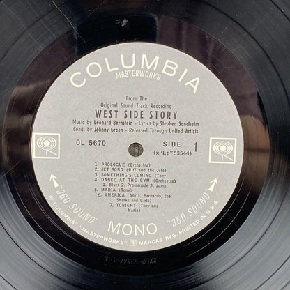 West Side Story Musical Natalie Wood Columbia Masterworks Vinyl Record