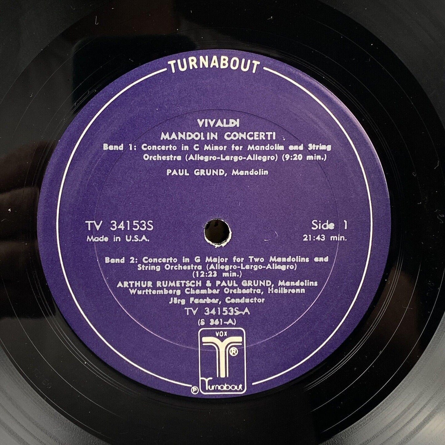 Vivaldi Lute and Mandolin Concerti Vinyl LP Record