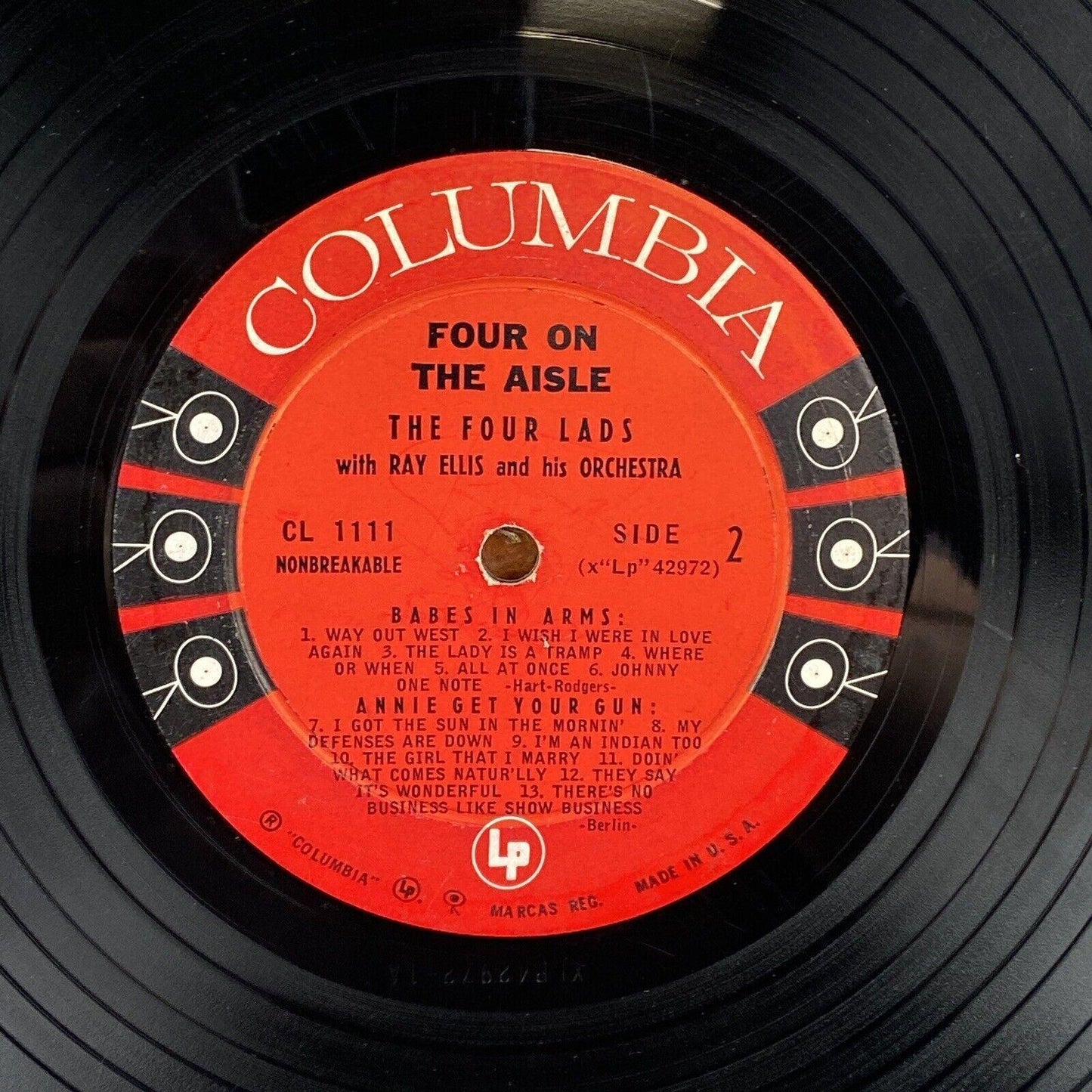 The Four Lads Sing Four on the Aisle Vinyl LP Six-Eye Record