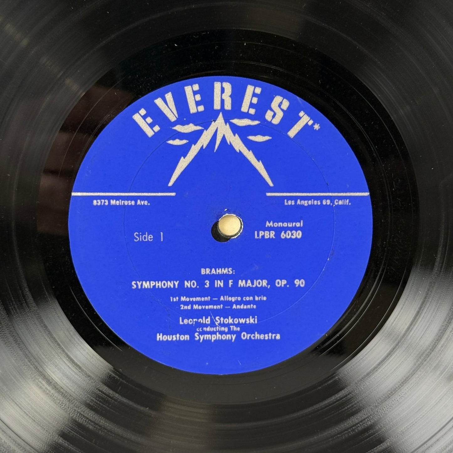 Brahms Symphony No 3 Stokowski Houston Symphony Vinyl Record EX-NM
