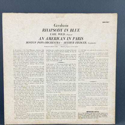 Rhapsody In Blue  Boston Pops Gershwin Vinyl Record - VG