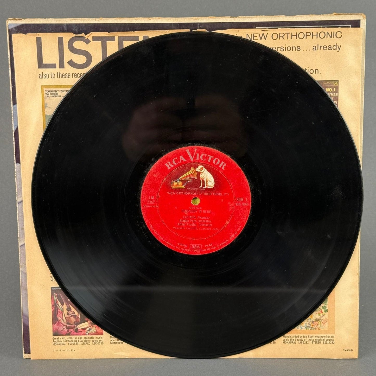 Rhapsody In Blue  Boston Pops Gershwin Vinyl Record - VG
