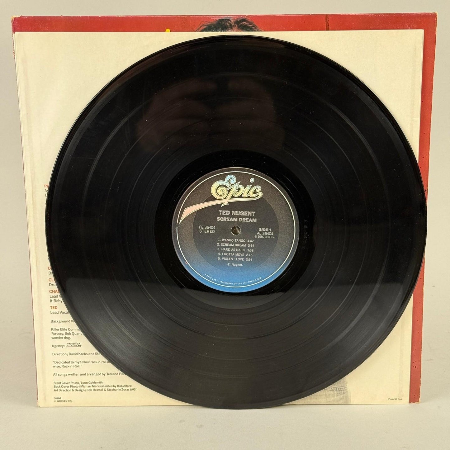 Ted Nugent Scream Dream Vinyl LP 12" 1980 Epic FE 36404 Hard Rock EXCELLENT