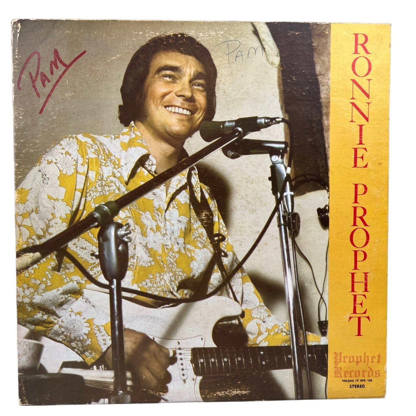Ronnie Prophet Autographed Vinyl Record Album Volume IV RP 100 Chet Atkins