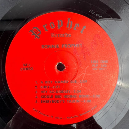 Ronnie Prophet Autographed Vinyl Record Album Volume IV RP 100 Chet Atkins