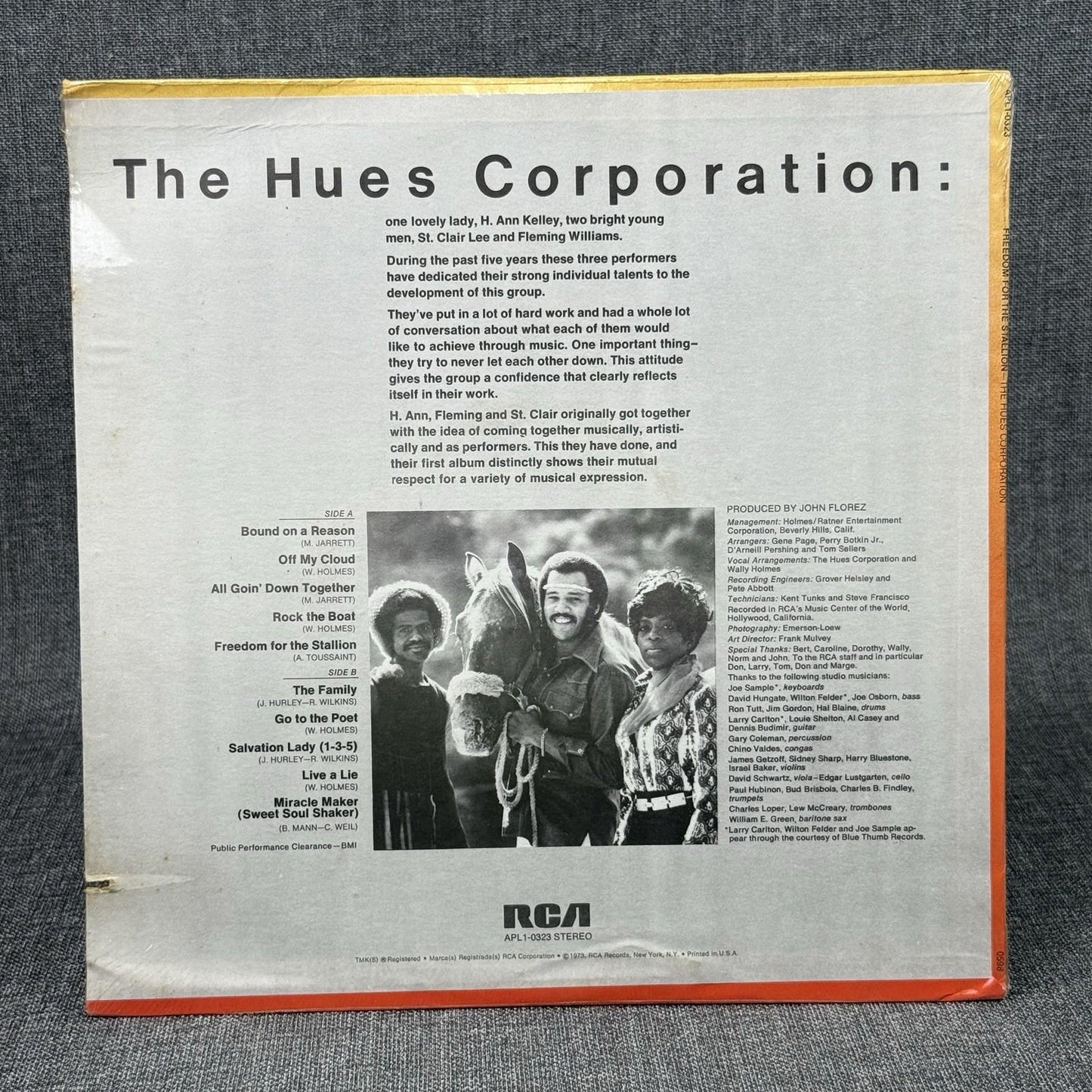 The HUES CORPORATION Freedom for the Stallion 1973 Vinyl Record - SEALED