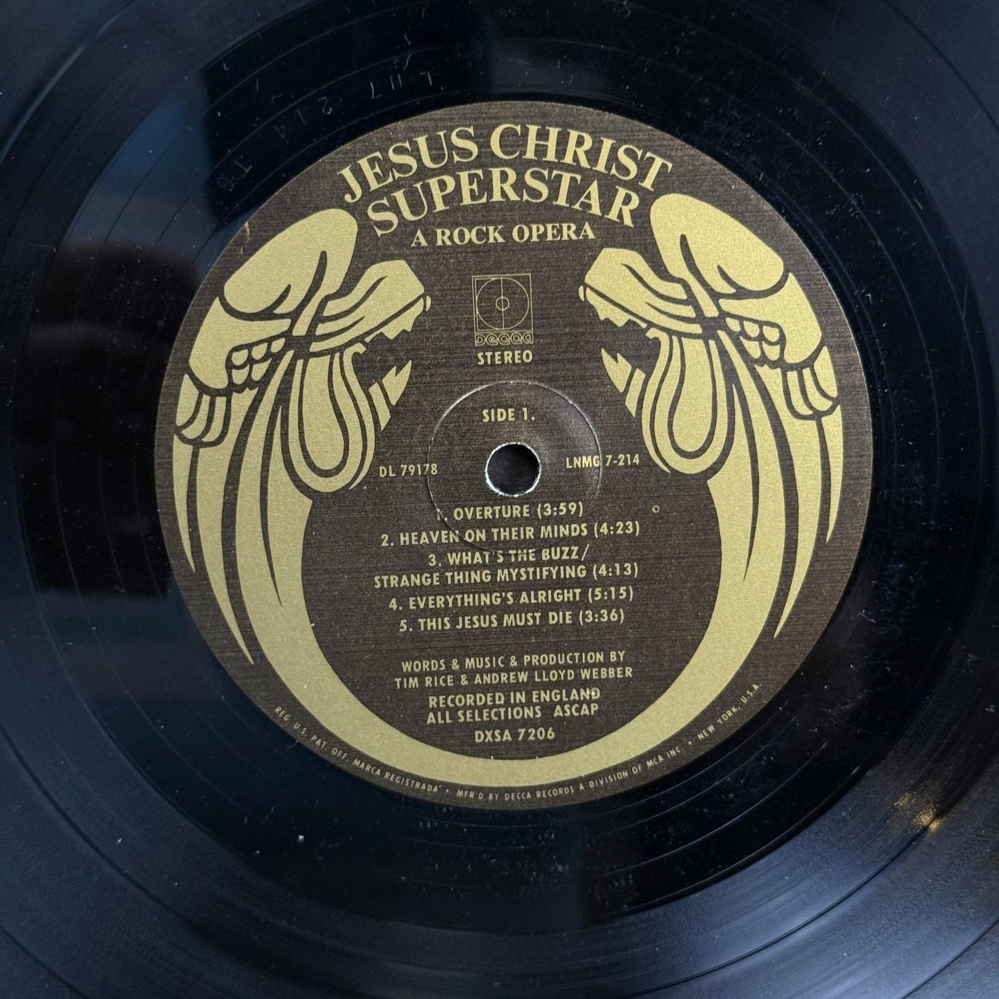 Jesus Christ Superstar Record Album Vinyl Rock Opera DXSA 7206
