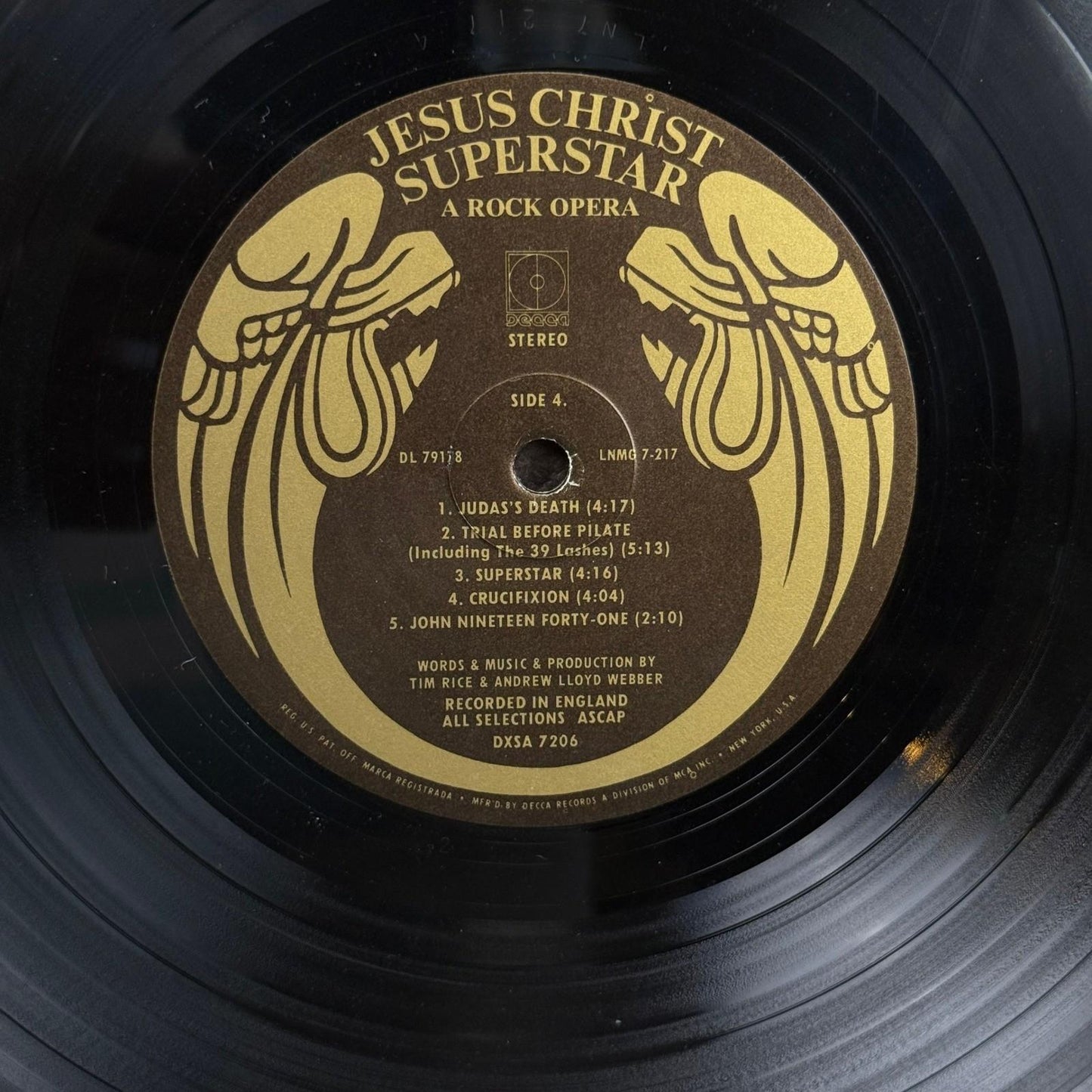 Jesus Christ Superstar Record Album Vinyl Rock Opera DXSA 7206