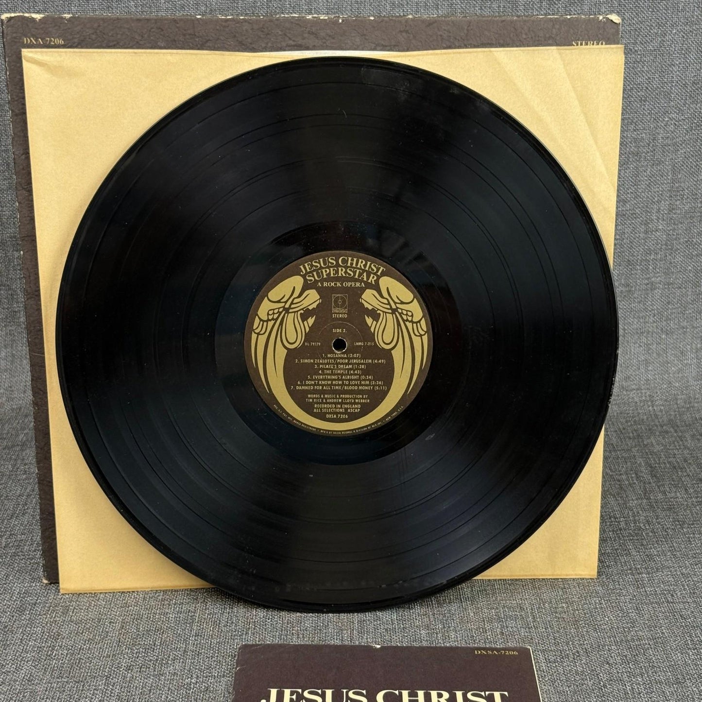 Jesus Christ Superstar Record Album Vinyl Rock Opera DXSA 7206