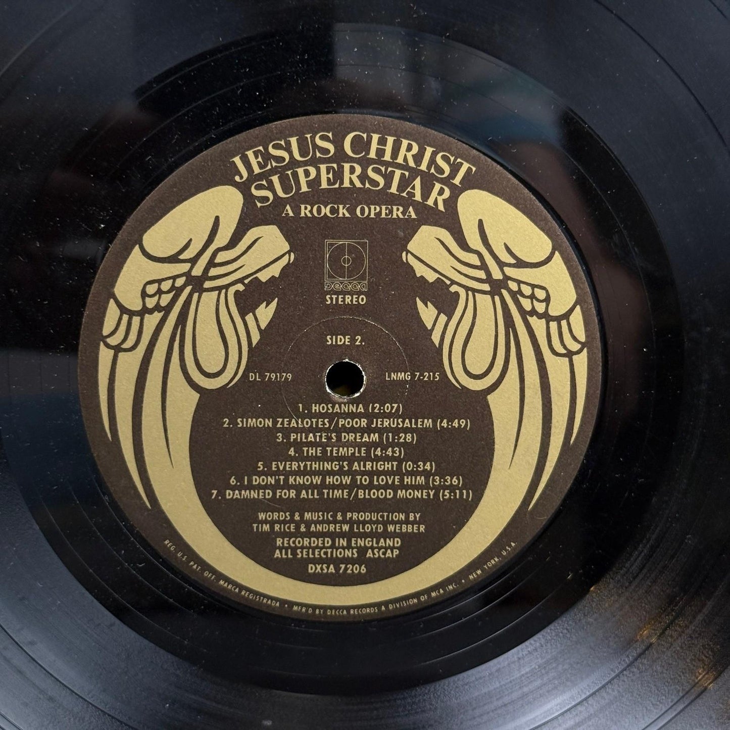 Jesus Christ Superstar Record Album Vinyl Rock Opera DXSA 7206