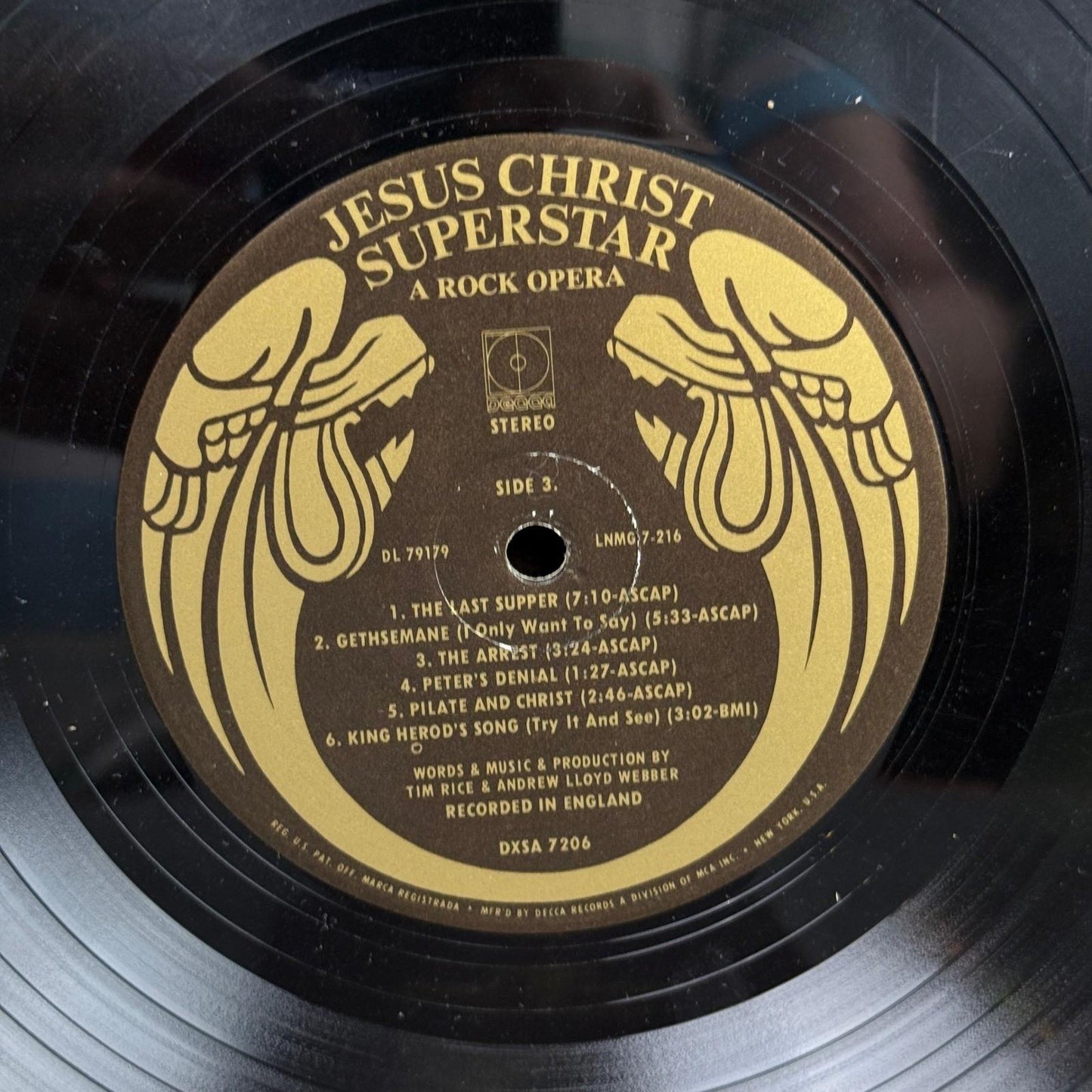 Jesus Christ Superstar Record Album Vinyl Rock Opera DXSA 7206