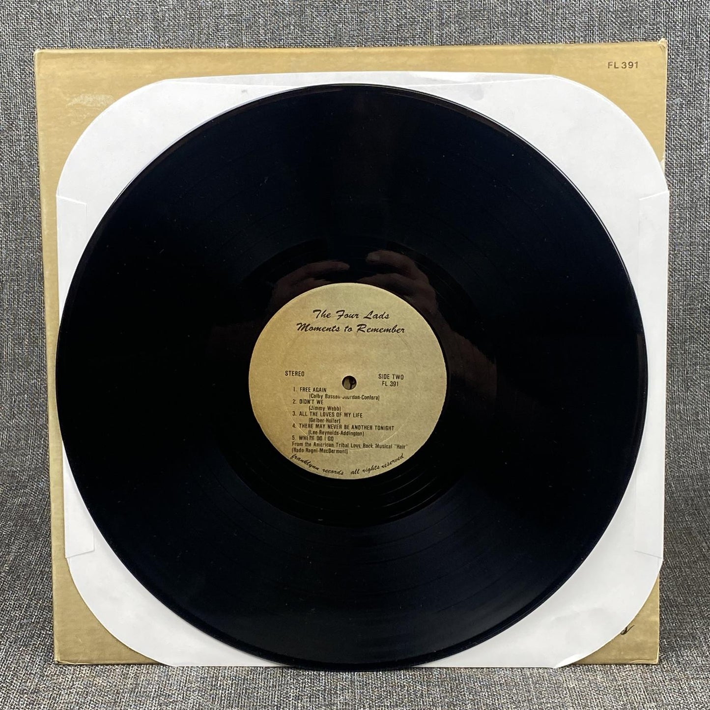 SIGNED THE FOUR LADS Moments To Remember Vinyl LP Franklynn FL 391 NM
