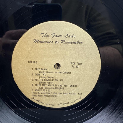 SIGNED THE FOUR LADS Moments To Remember Vinyl LP Franklynn FL 391 NM