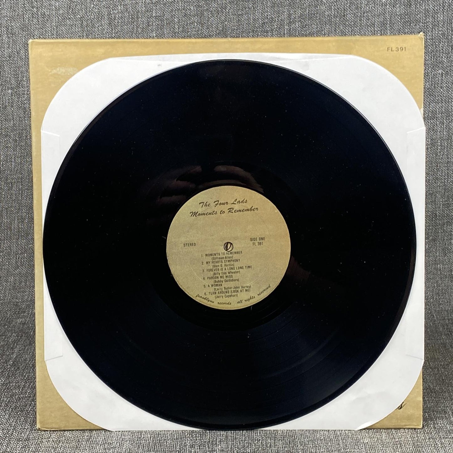SIGNED THE FOUR LADS Moments To Remember Vinyl LP Franklynn FL 391 NM