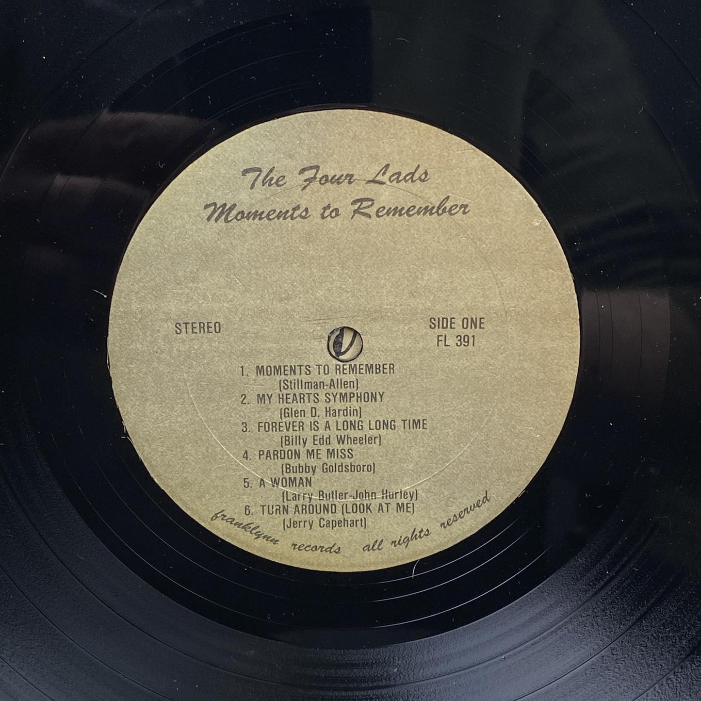 SIGNED THE FOUR LADS Moments To Remember Vinyl LP Franklynn FL 391 NM