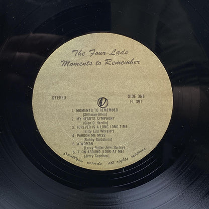 SIGNED THE FOUR LADS Moments To Remember Vinyl LP Franklynn FL 391 NM