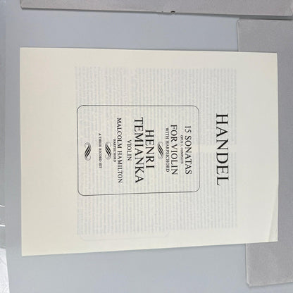Handel 15 Sonatas for Violin & Harpsichord Henri Temianka 3x vinyl NEAR MINT