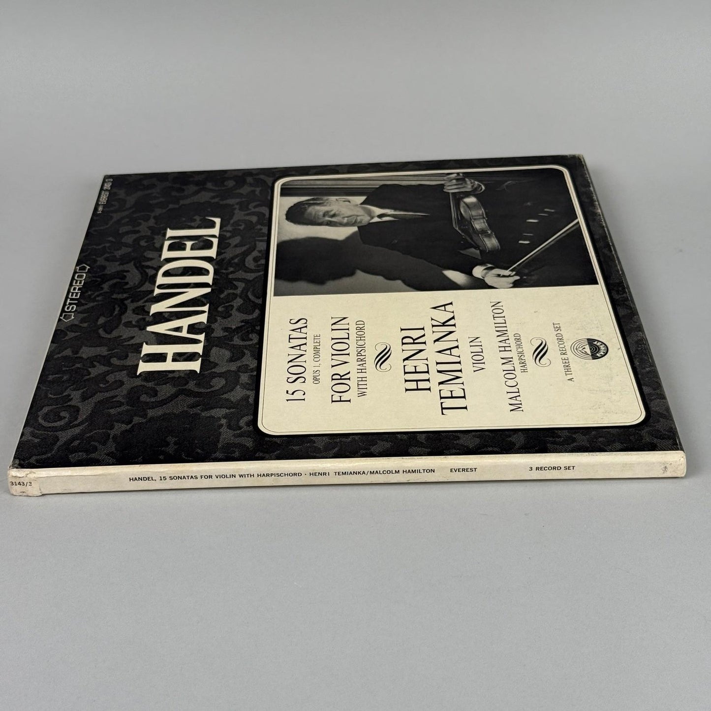 Handel 15 Sonatas for Violin & Harpsichord Henri Temianka 3x vinyl NEAR MINT