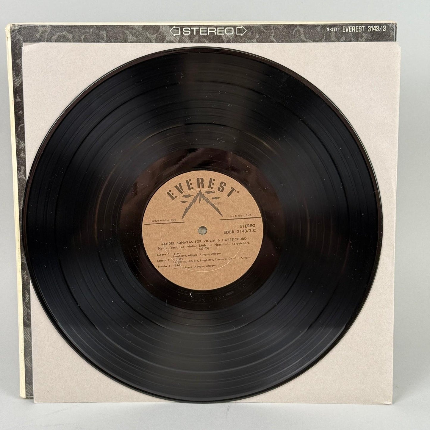 Handel 15 Sonatas for Violin & Harpsichord Henri Temianka 3x vinyl NEAR MINT